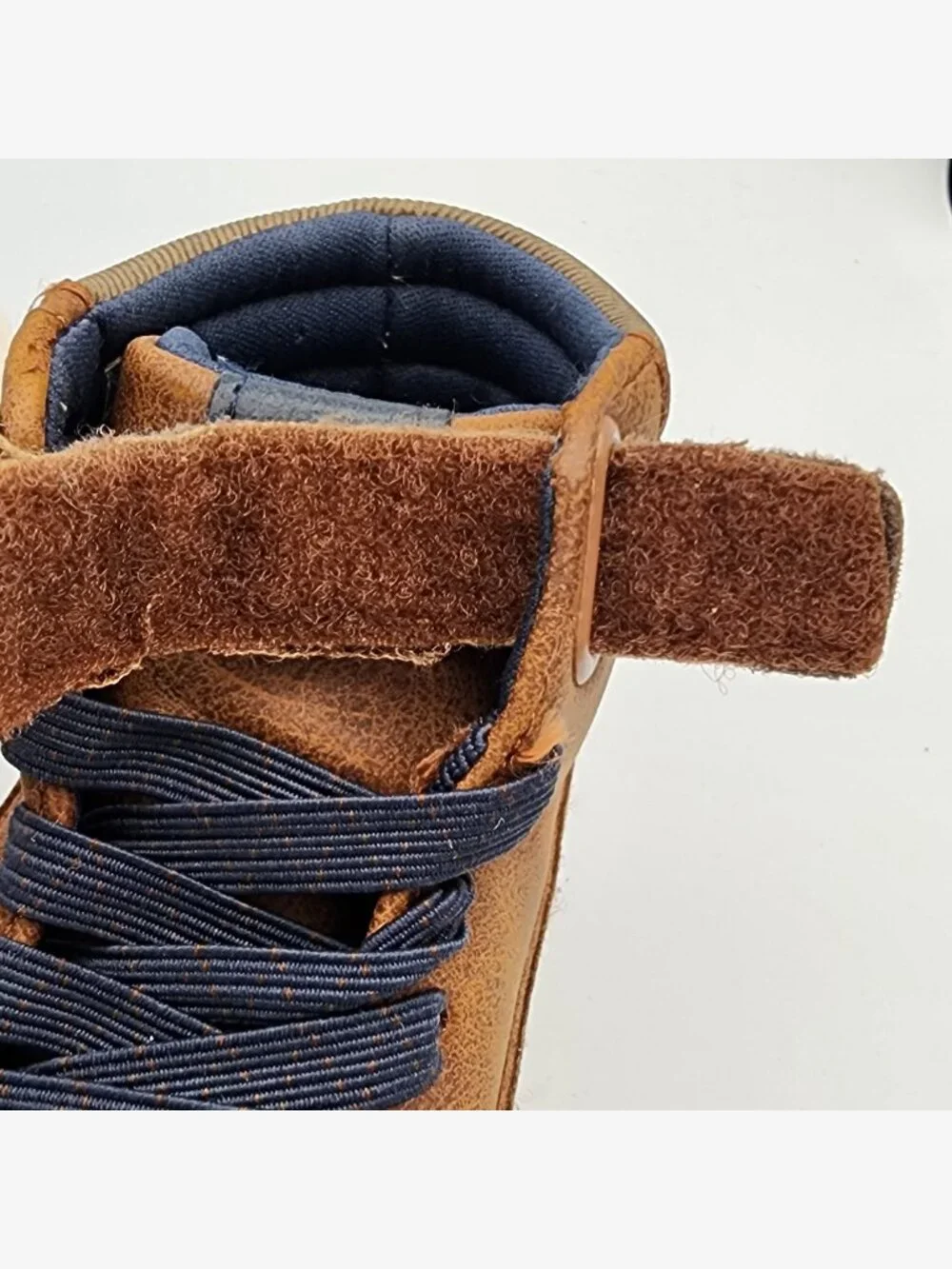 Brown Strap High-Top Lace-Up Boots | Kid's 7